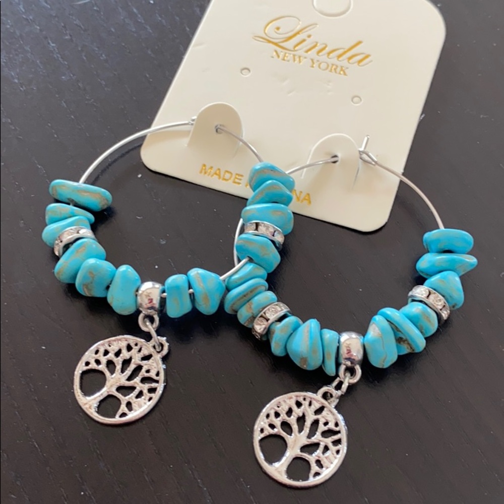 Silver tree of life earrings